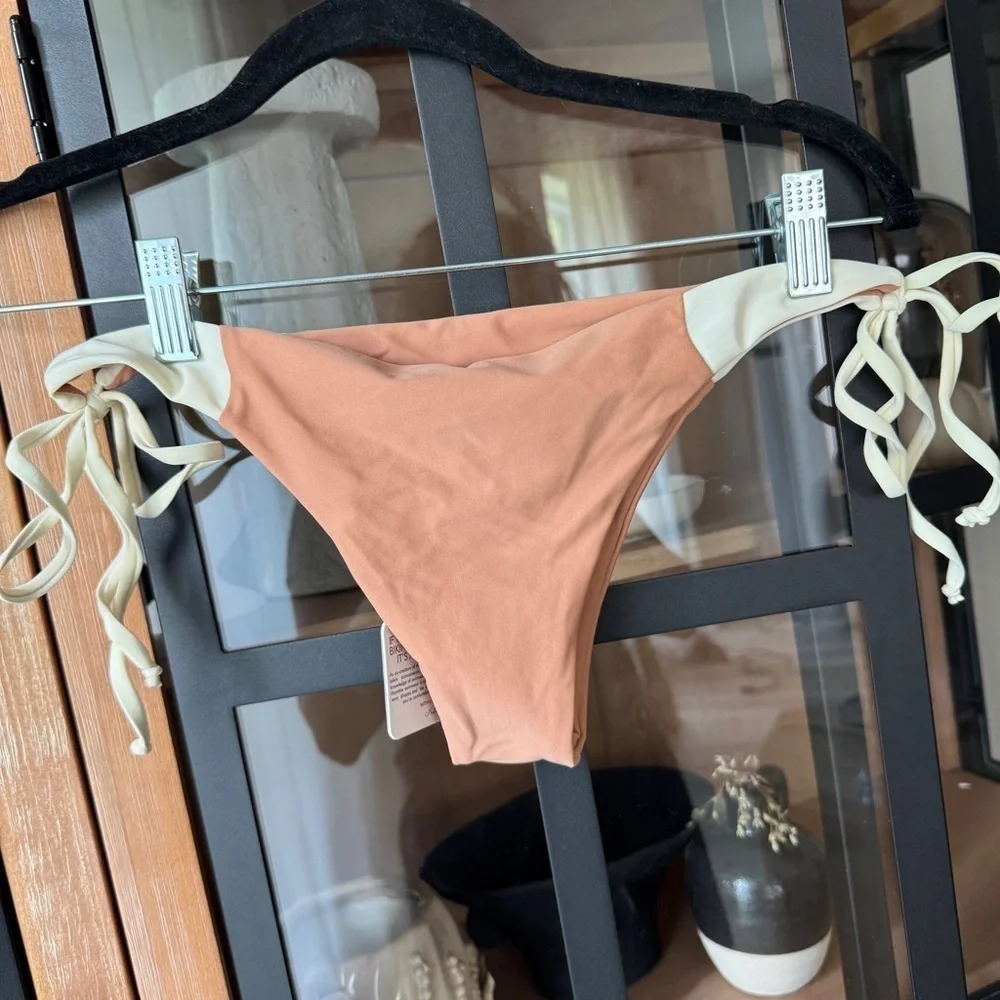 NEW MONDAY SWIMWEAR palma bikini bottoms tie sides cheeky colorblock